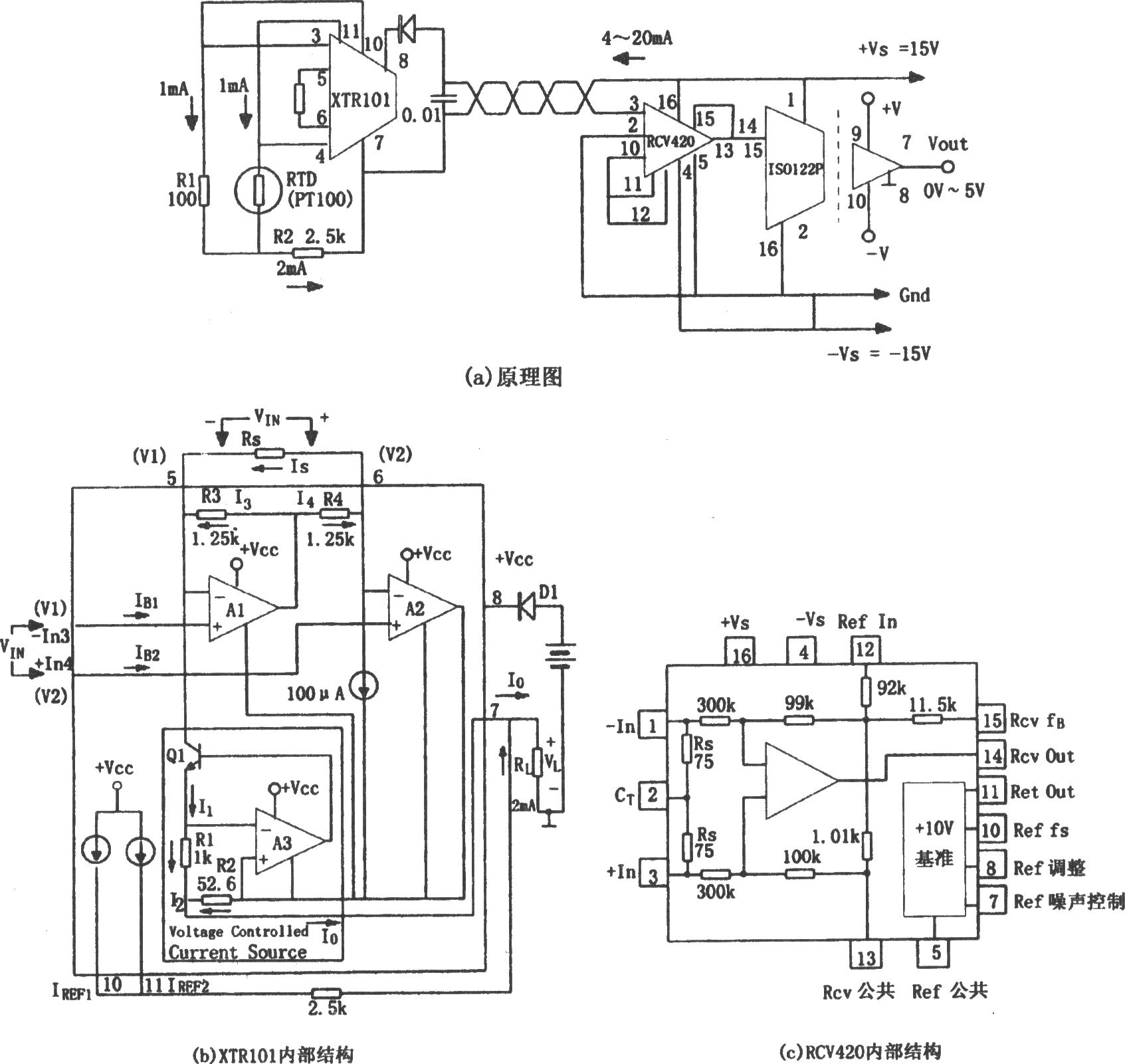 《远距离隔离温度变送电路(XTR101)》相关图片 远距离隔离温度变送电路(XTR101)