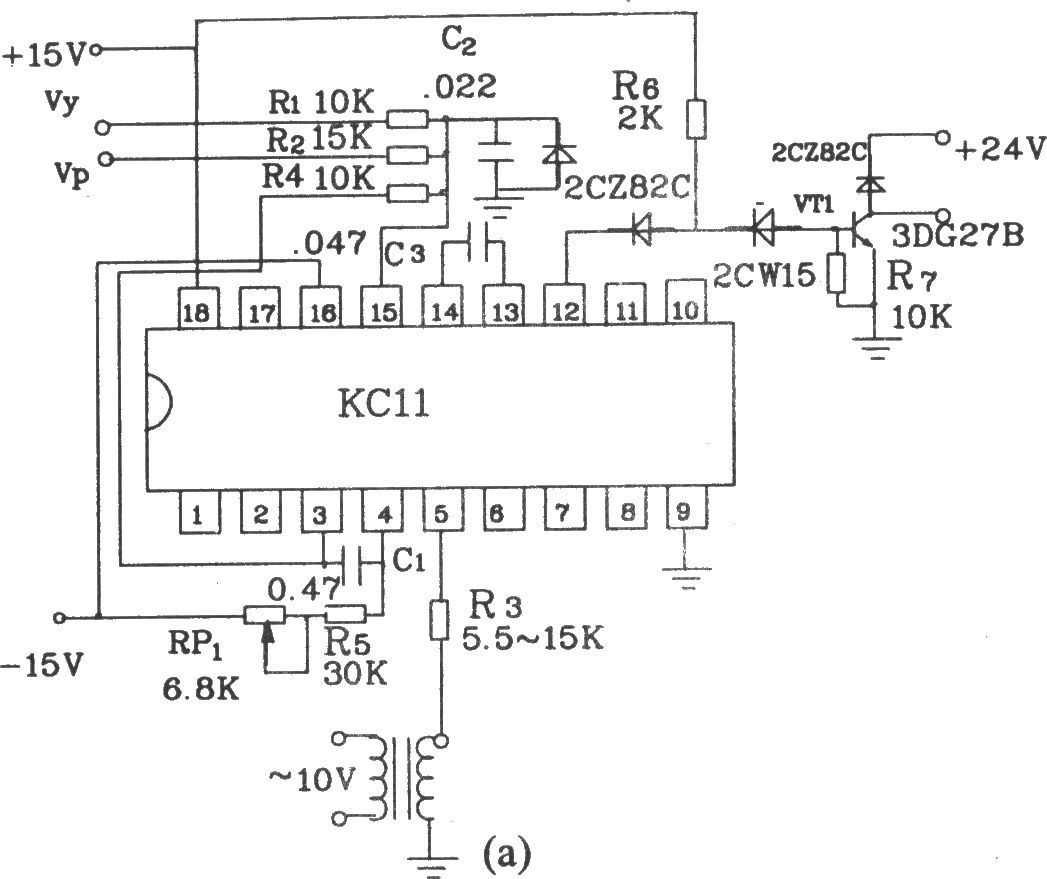 《可控硅移相触发器KC11应用电路图》相关图片 可控硅移相触发器KC11应用电路图