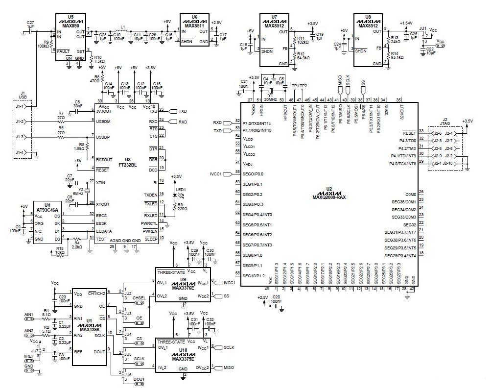 MAX1396EVKIT原理图