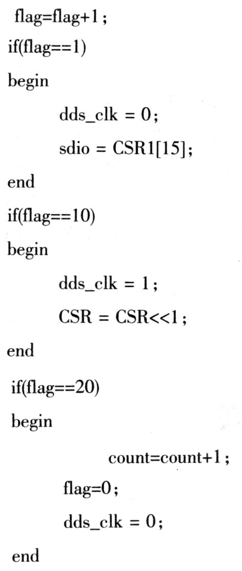 具体写入数据的程序代码(使用Verilog HDL编写)