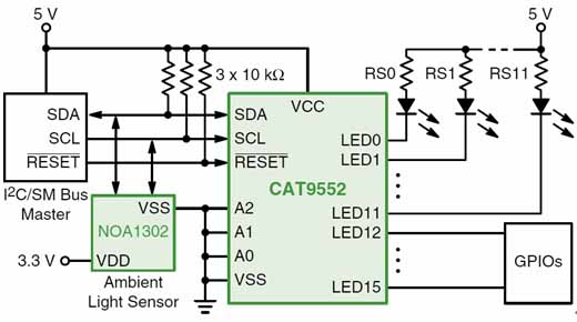 CAT9552典型应用电路图