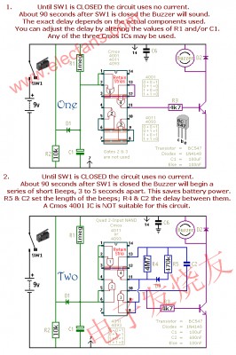 小型独立报警电路的CMOS www.elecfans.com