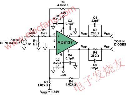 PIN二极管驱动器原理图 www.elecfans.com
