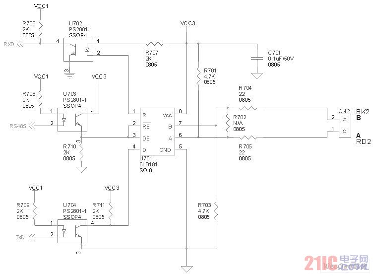 RS485调光电路