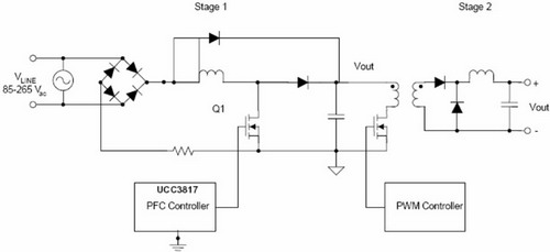 典型的两级离线功率转换器