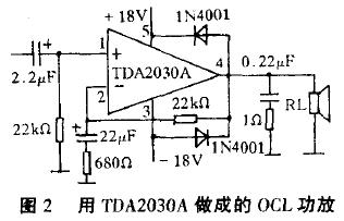 用TDA2030A做成的OCL功放