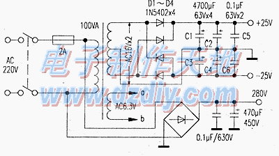 LM4766胆石混合功放机电源电路图LM4766 POWER AMPLIFIER