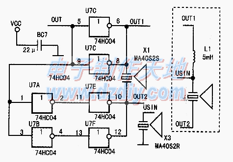 超声波电子导盲电路Ultrasonic detector