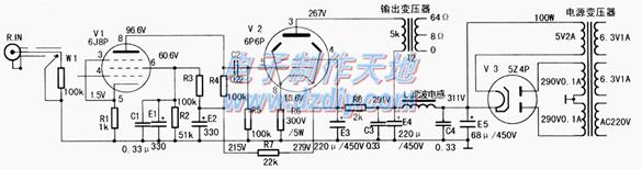 6J8P与6P6P电子管制作功放6J8P+6P6P amplifier