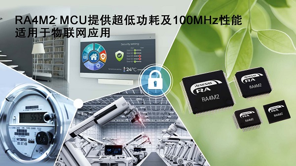 RA4M2-MCU提供超低功耗及100MHz性能,适用于物联网应用.jpg RA4M2-MCU提供超低功耗及100MHz性能,适用于物联网应用.jpg