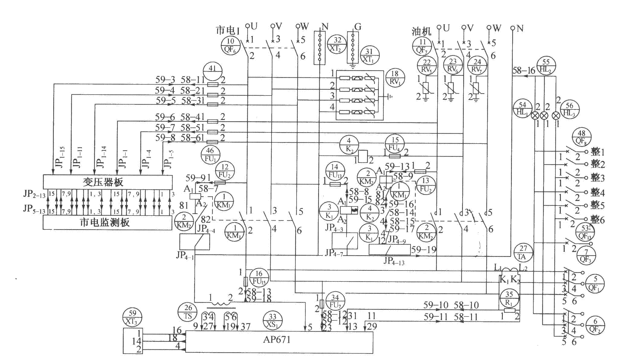 DUM23-48／300II交流配电单元电原理图