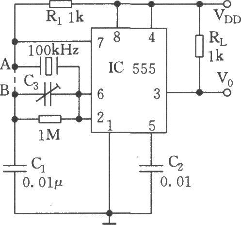 555组成晶振电路