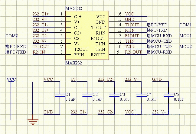 MAX232连接方法