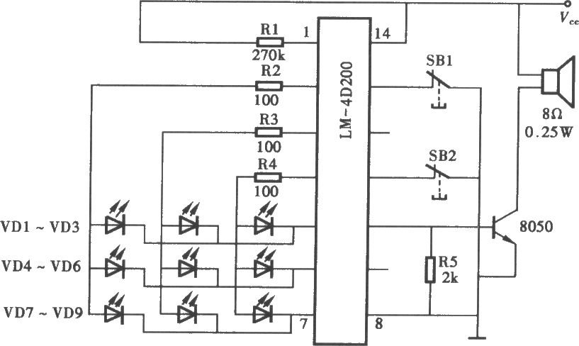 9时段l20秒倒计时音乐提醒器1电路