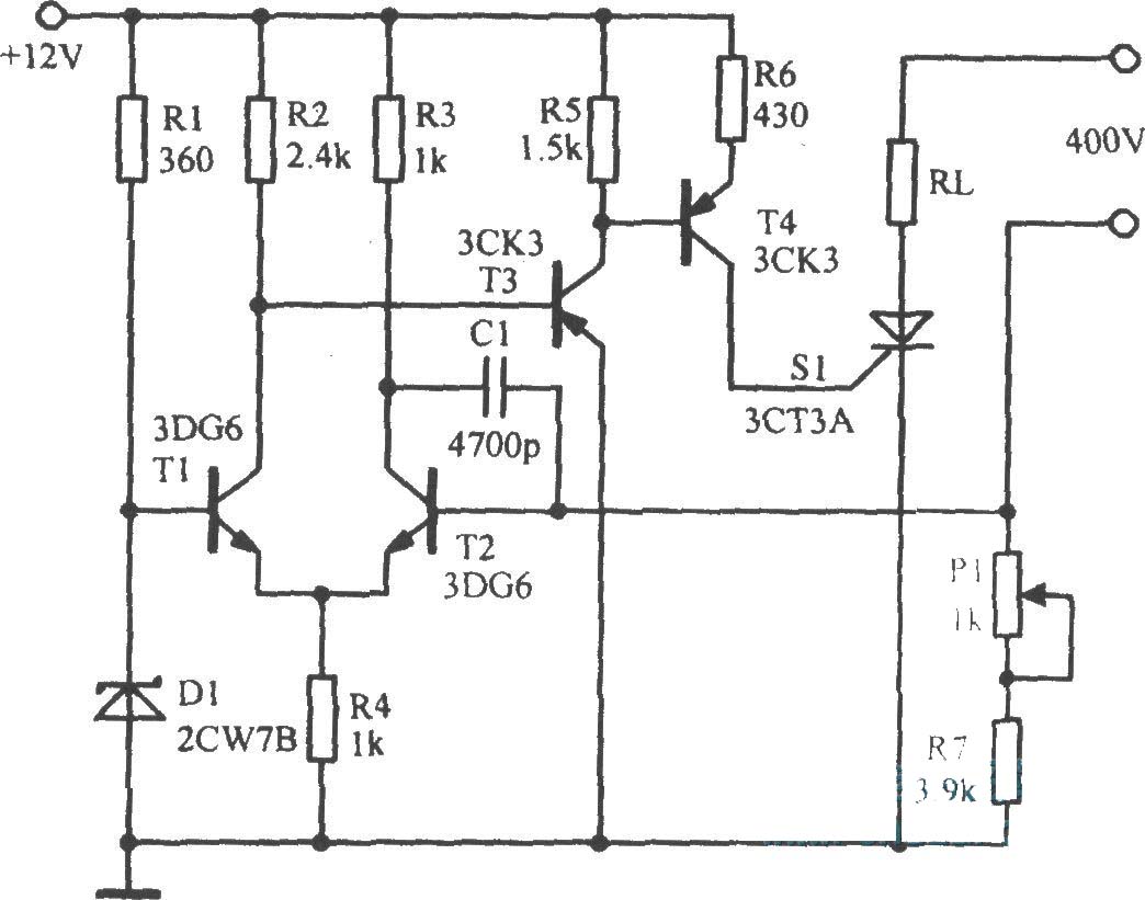 可控硅高压线性放大电路