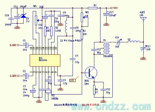 小型立体声调频发射机电路