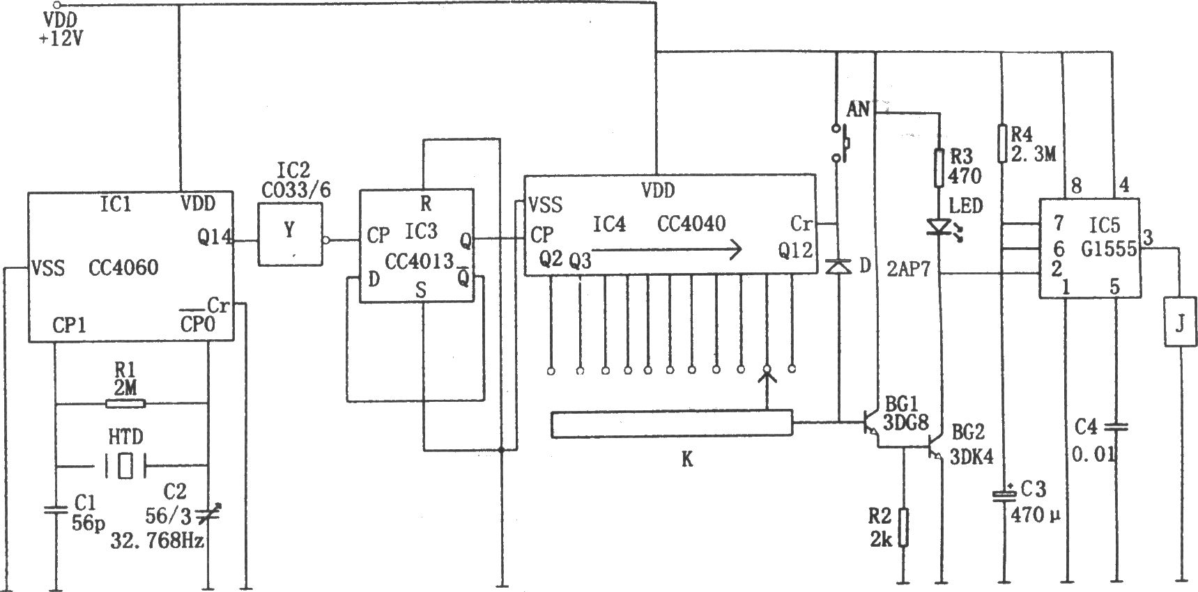 精密数字式定时控制器(CC4013、CC440、CC4060、G1555)