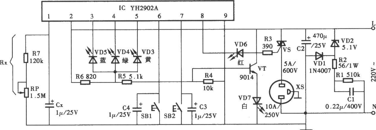 采用YH2902A的定时器电路