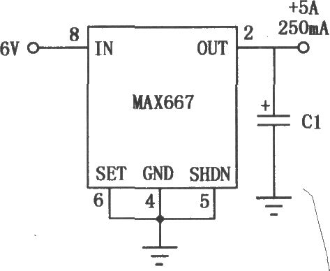 MAX667多功能线性集成稳压器的典型应用电路