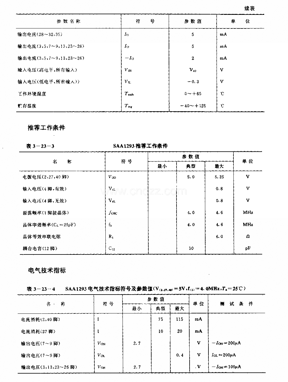 SAAl293 (电视机)单片微处理器