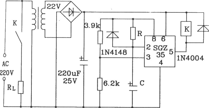 由SGZ35时间控制集成电路构成延时电路
