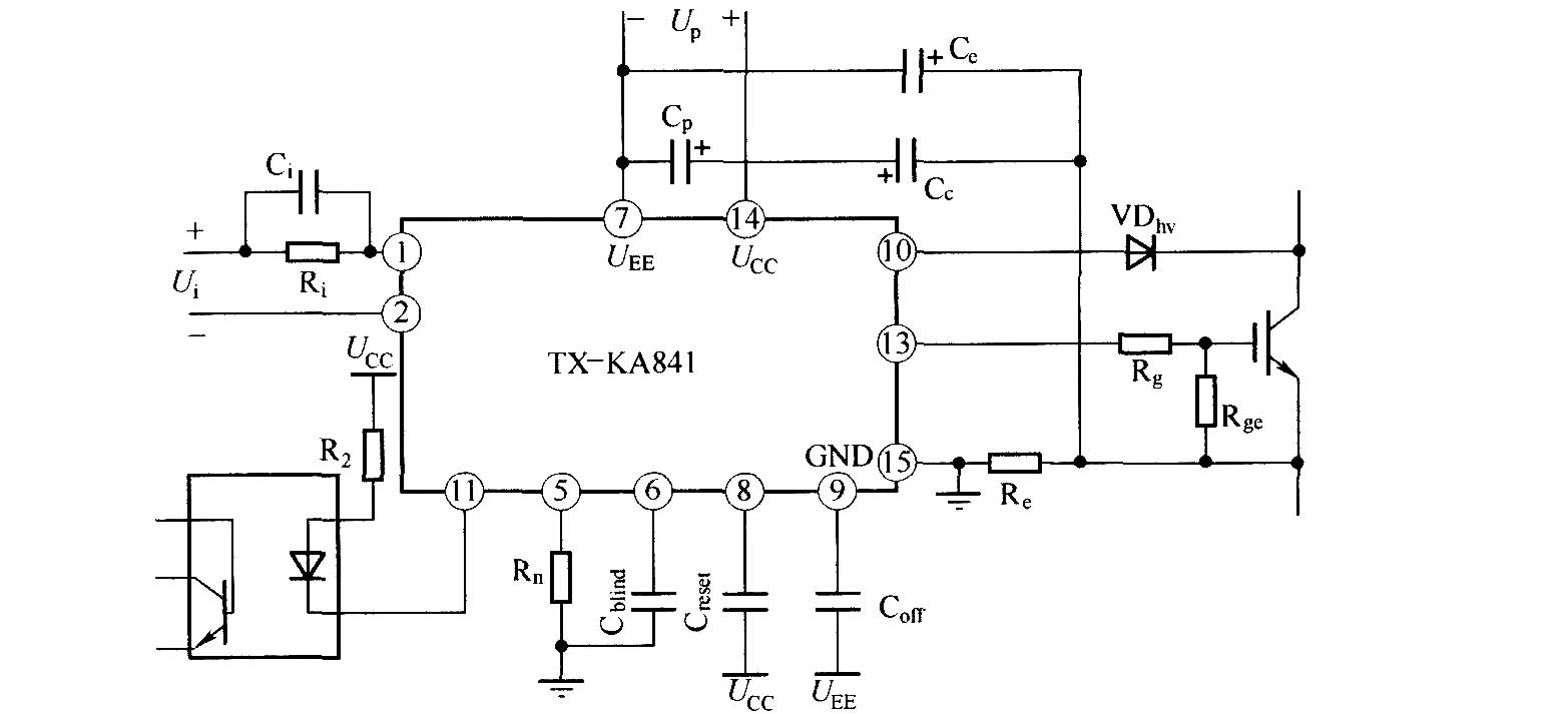 TX-KA841 IGBT驱动器的应用连接图