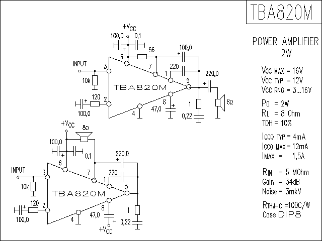 TBA820M功放电路
