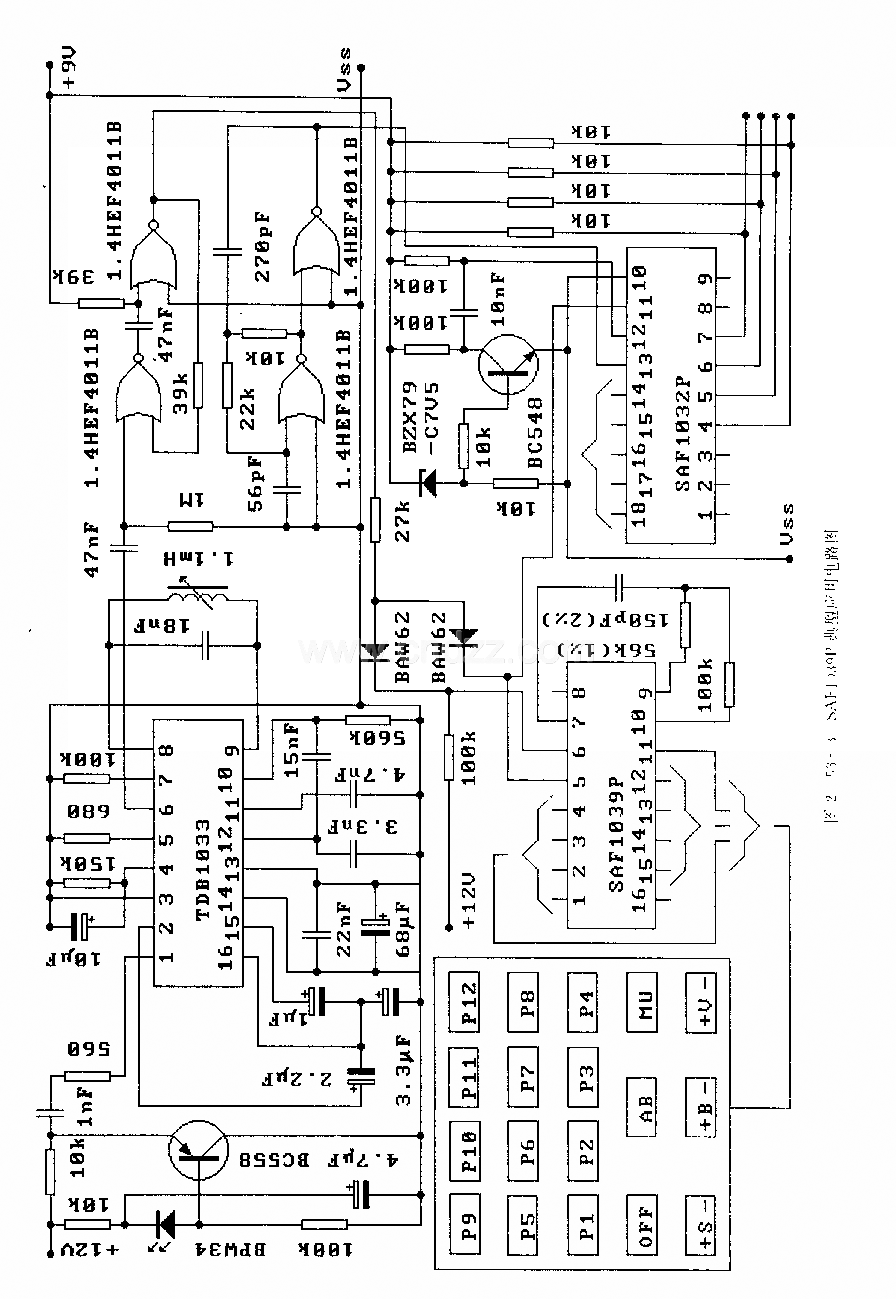 SAFl039P (电视机、音响设备和工控设备)红外线遥控接收译码电路