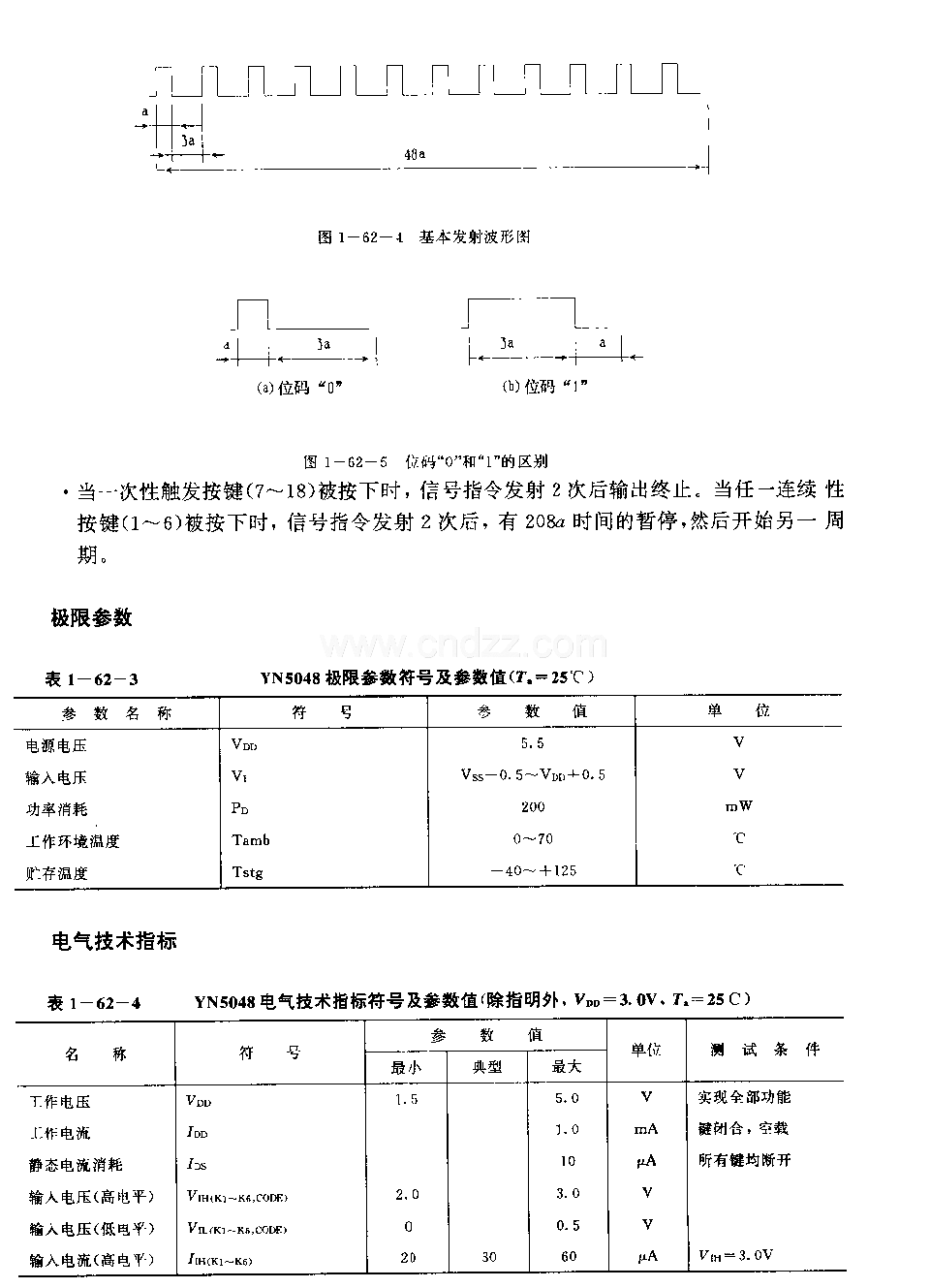 YN5048(电视机、录像机和官响)红外线遥控发射电路