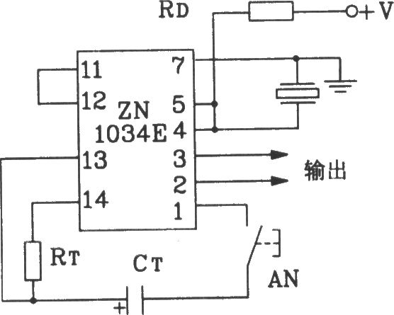 ZN1034E长延时控制集成电路典型应用电路