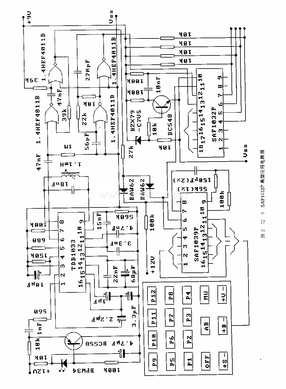 SAFl032F (电视机、音响设备和工控设备)红外线遥控接收译码电路