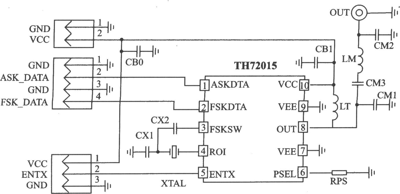 TH72015 FSK/ASK 433 MHz发射器