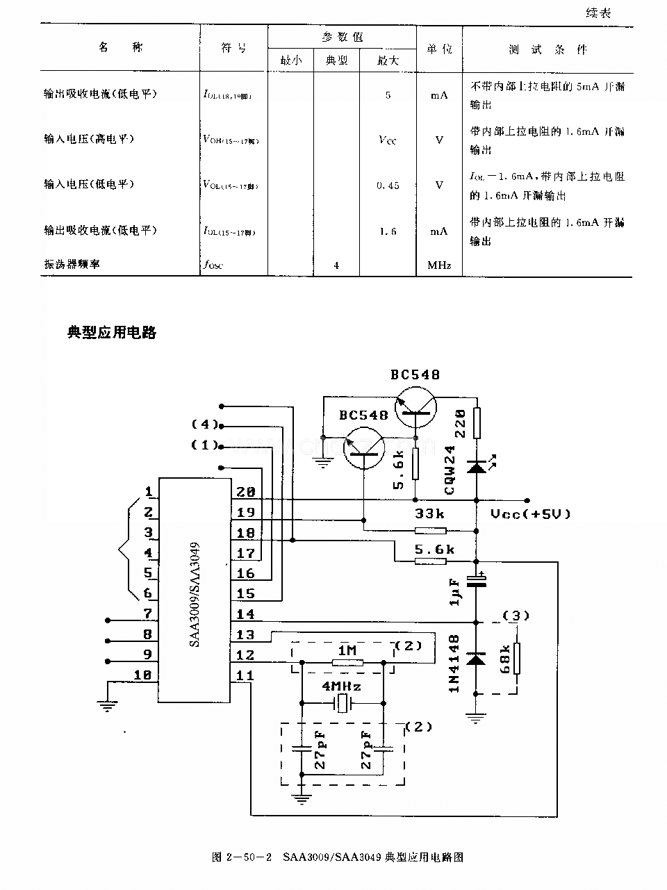 KAA3009／SAA3049 红外线遥控译码电路