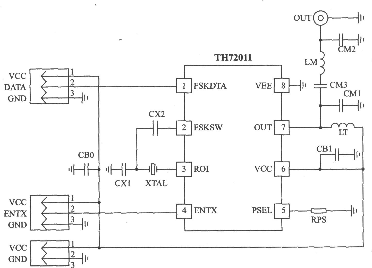 TH72011 FSK 433 MHz发射器