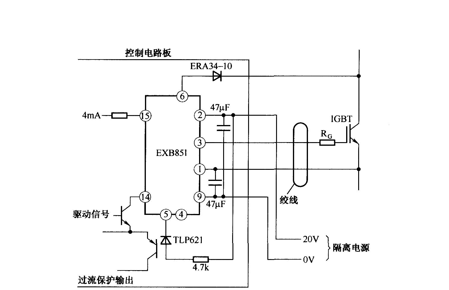 EXB851的应用电路