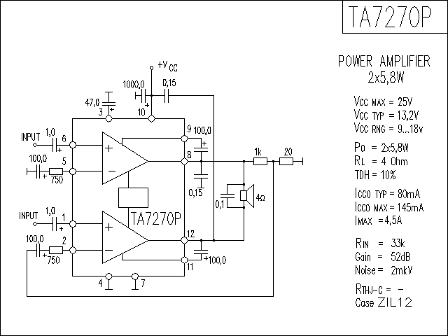 TA7270P功放电路