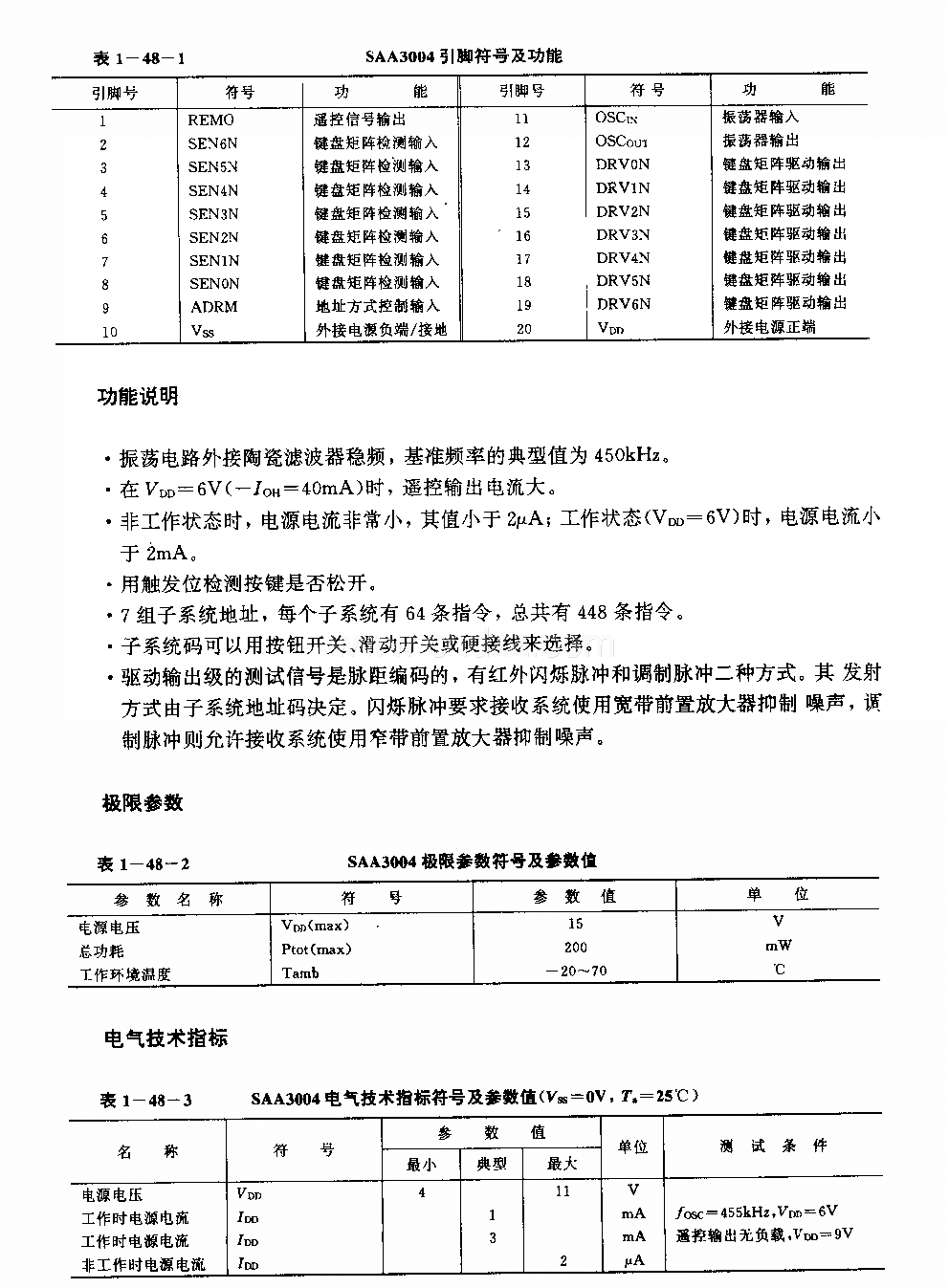 SAA3004红外线遥控发射电路