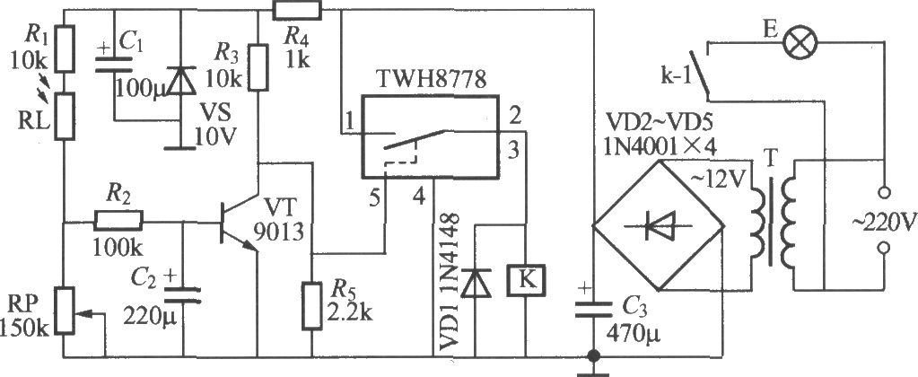 使用TWH8778的光控路灯电路(1)