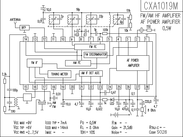 CXA1019M电路