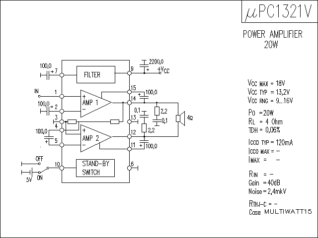 uPC1321V功放电路
