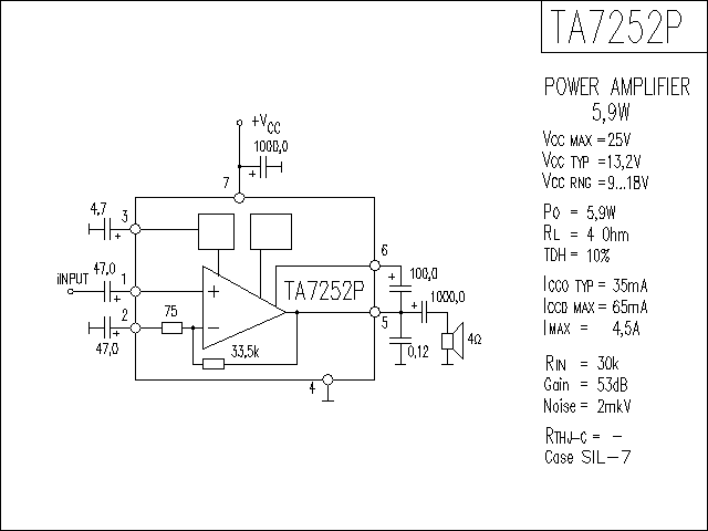 TA7252P功放电路