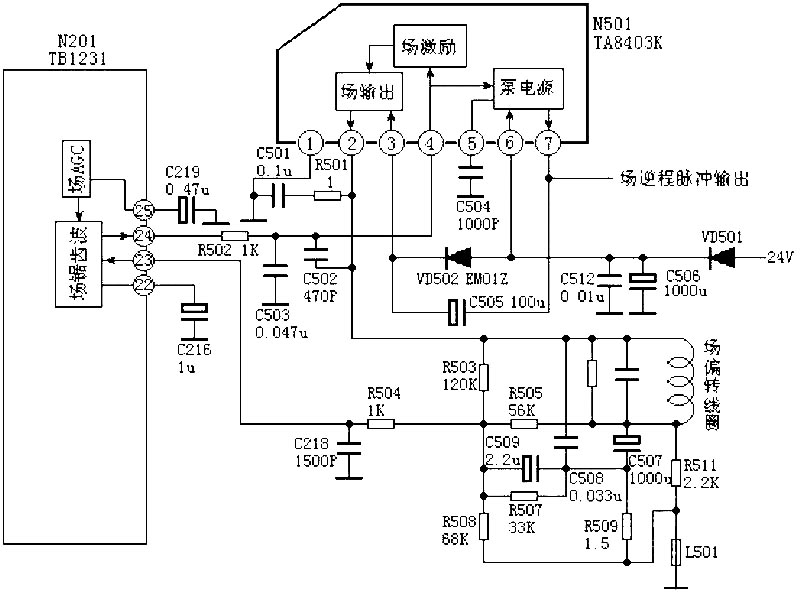 场输出电路:TA8403
