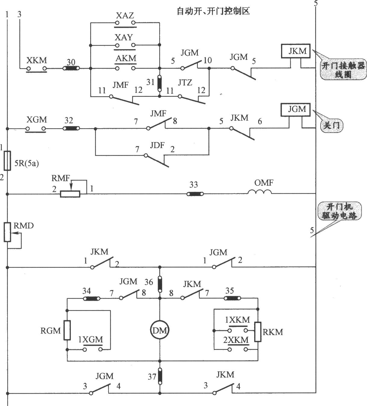 JKH1-791电梯开门机电路