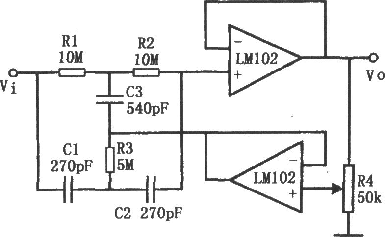 高Q值陷波滤波器(LM102)