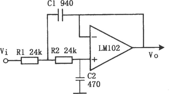 有源低通滤波器(LM102)