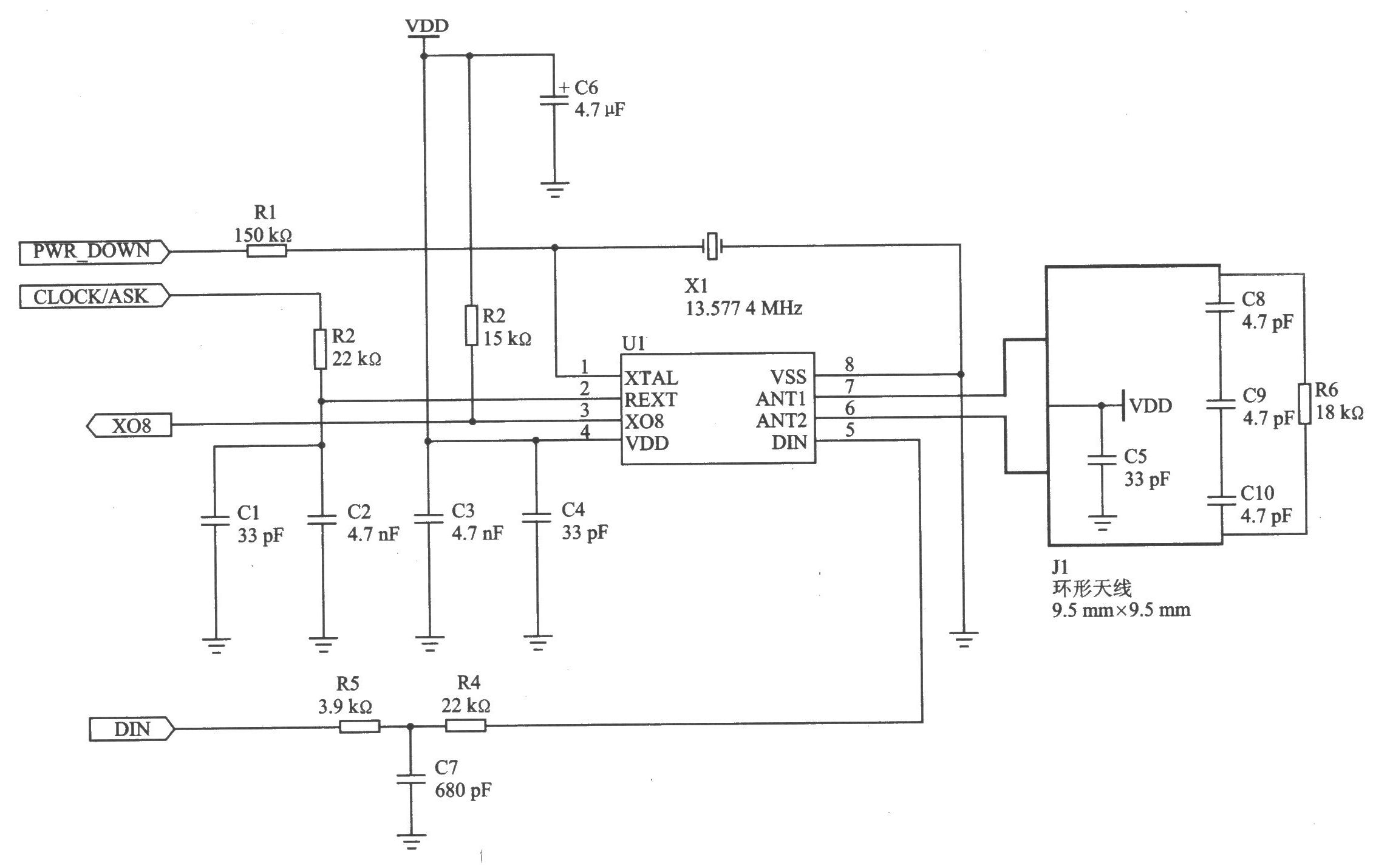 nRF902 FSK 868 MHz发射器