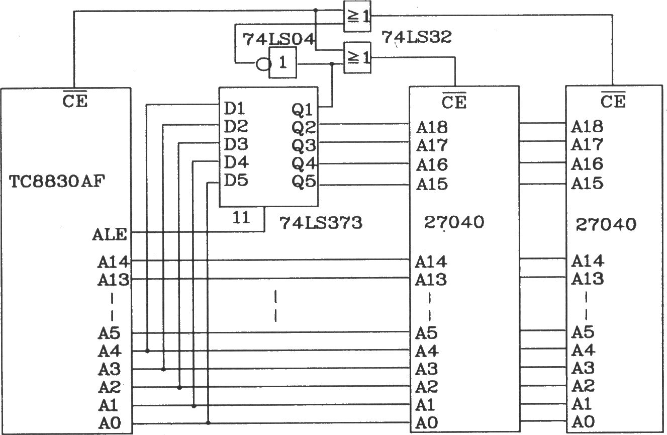 语音合成芯片TC8830AF在手动操作模式下的应用电路图