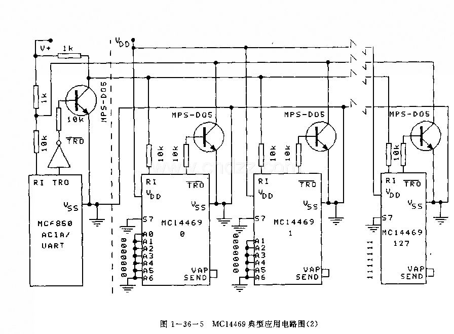 MCl4469(通用)可寻址异步发射或接收电路