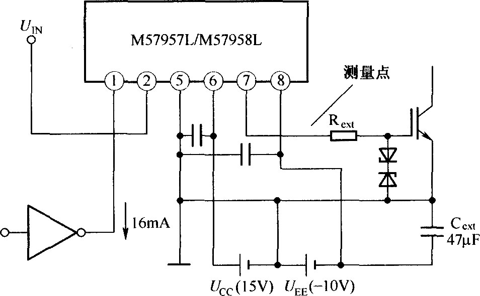 M57957L和M57958L的典型应用电路图