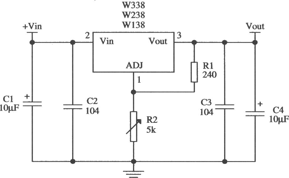 Wl38／W238／W338的典型应用电路